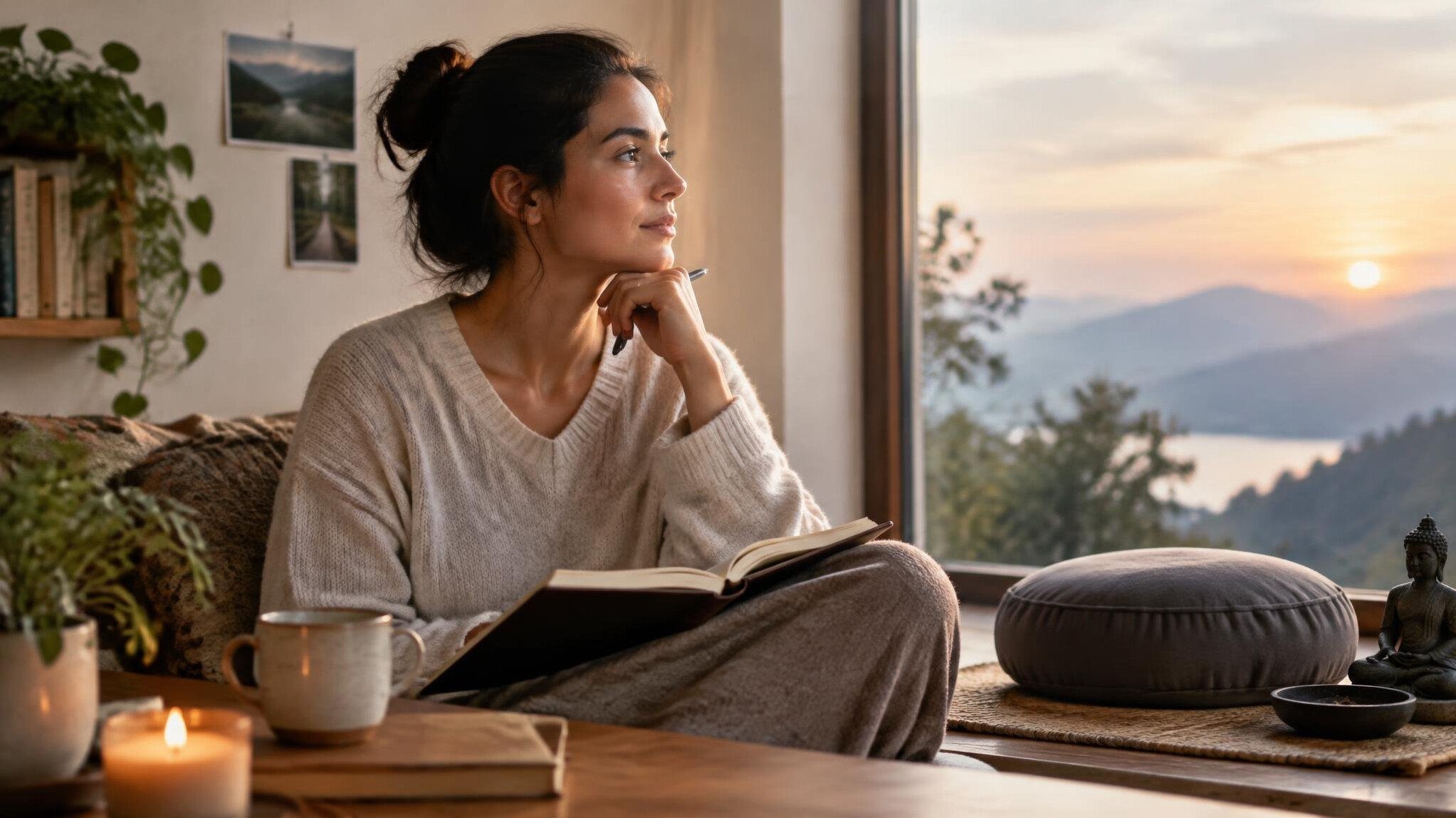 reflective person thinking